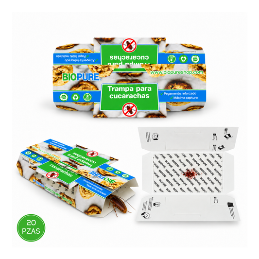 Kit de trampas de pegamento para cucarachas - No venenoso - 100% Ecológico.