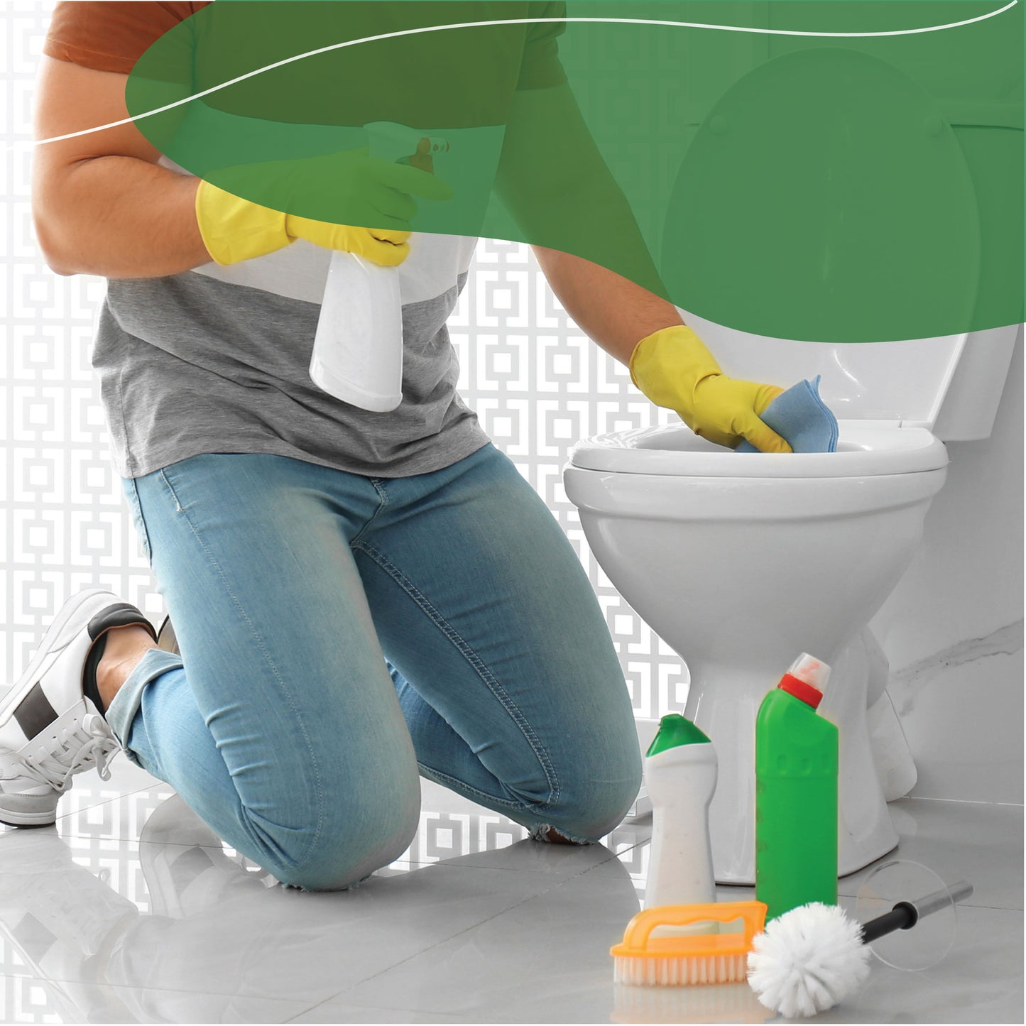 Kit Gel limpiador 100% ecológico para WC 2 en 1. Se adhiere a las paredes del WC limpiando y desmanchando el sarro.