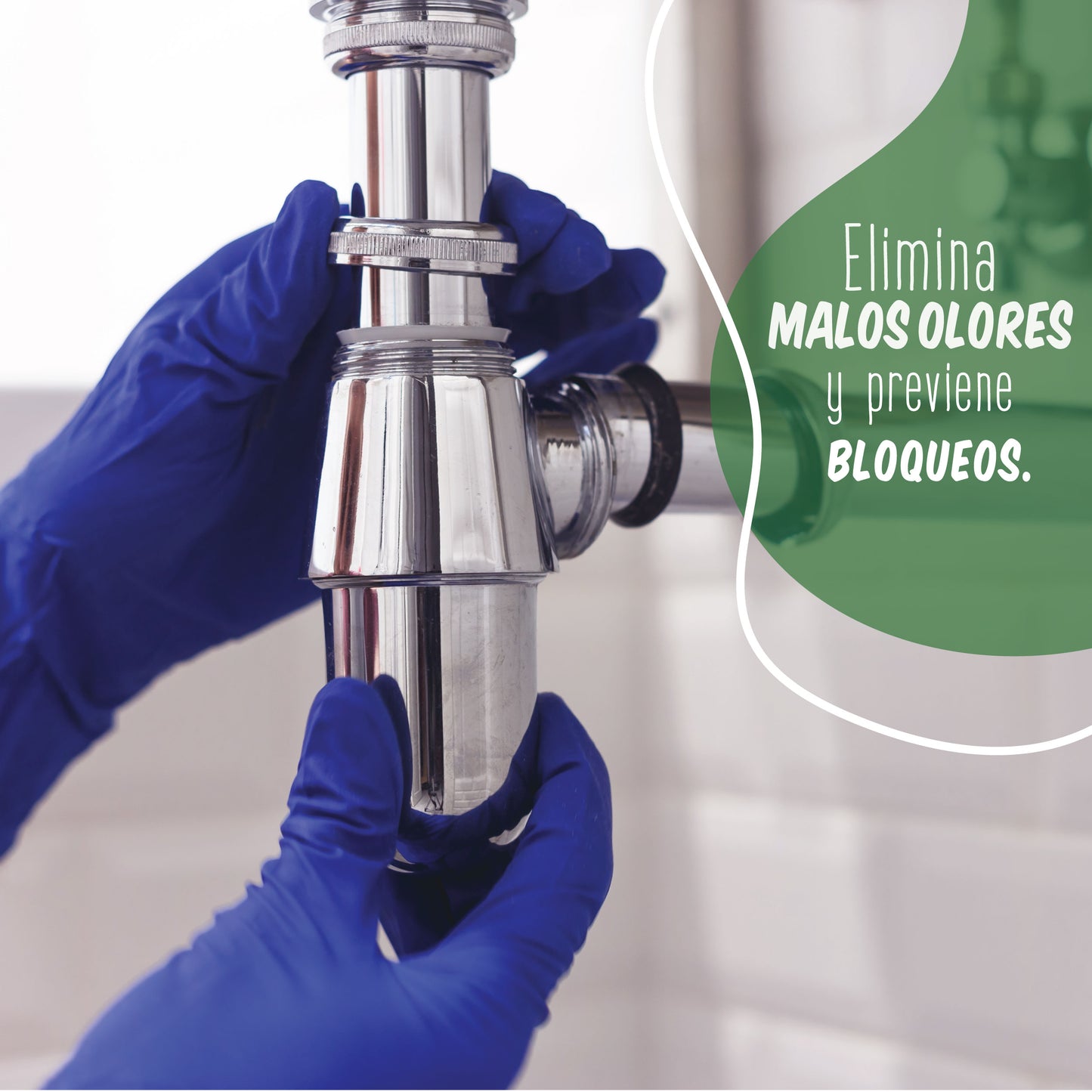 Tratamiento contra malos olores en tuberías coladeras - Baño y cocina.