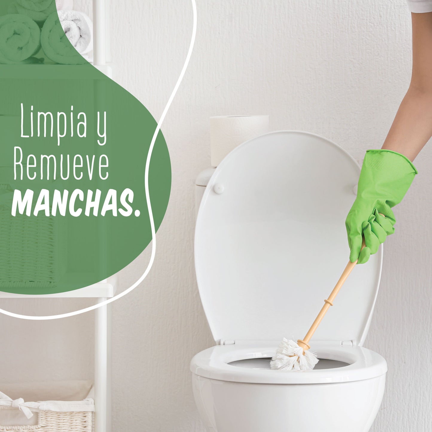 Kit Gel limpiador 100% ecológico para WC 2 en 1. Se adhiere a las paredes del WC limpiando y desmanchando el sarro.