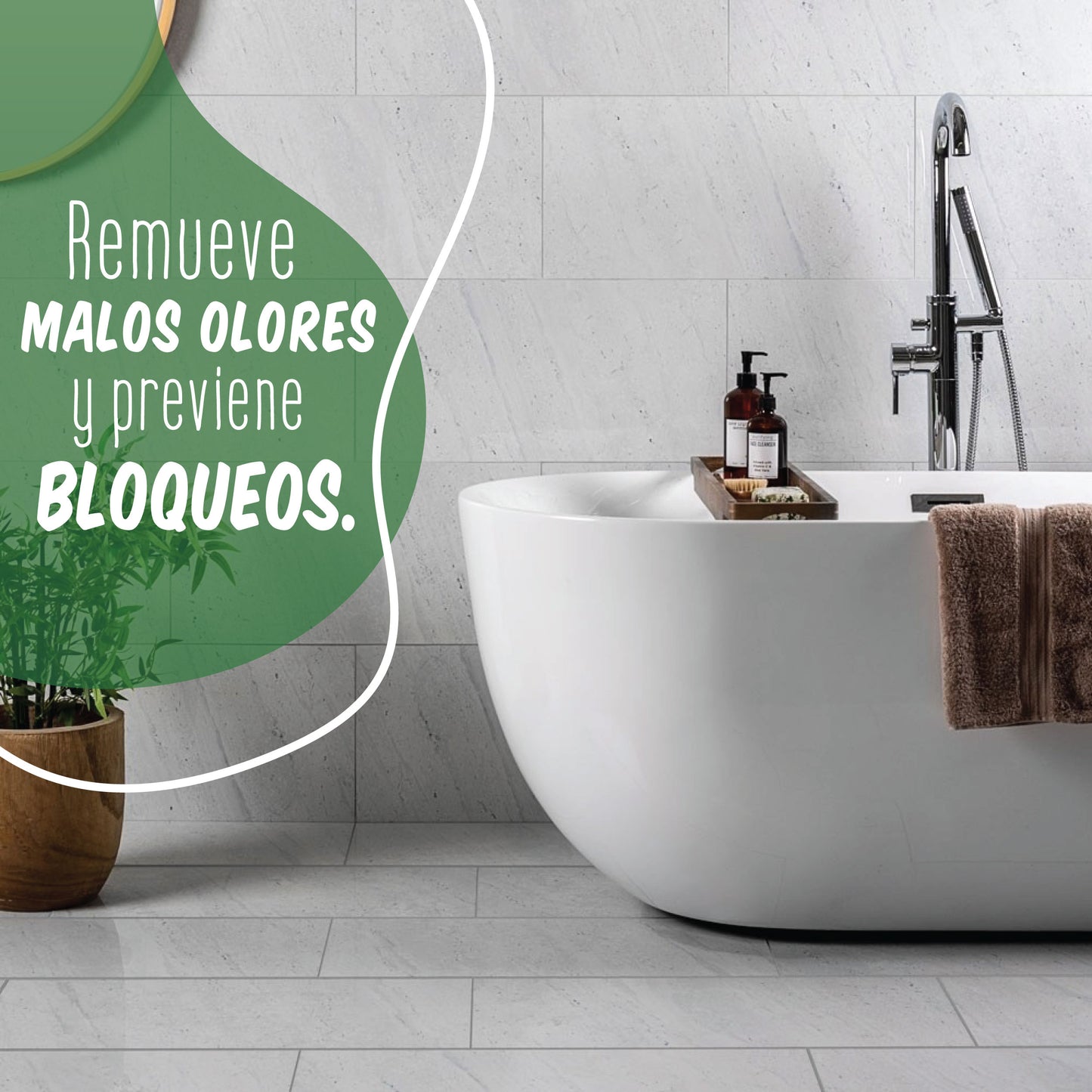 Tratamiento contra malos olores en tuberías coladeras drenajes de baño y cocina - ODOUR STOP CONCENTRADO - 100% Ecológico.