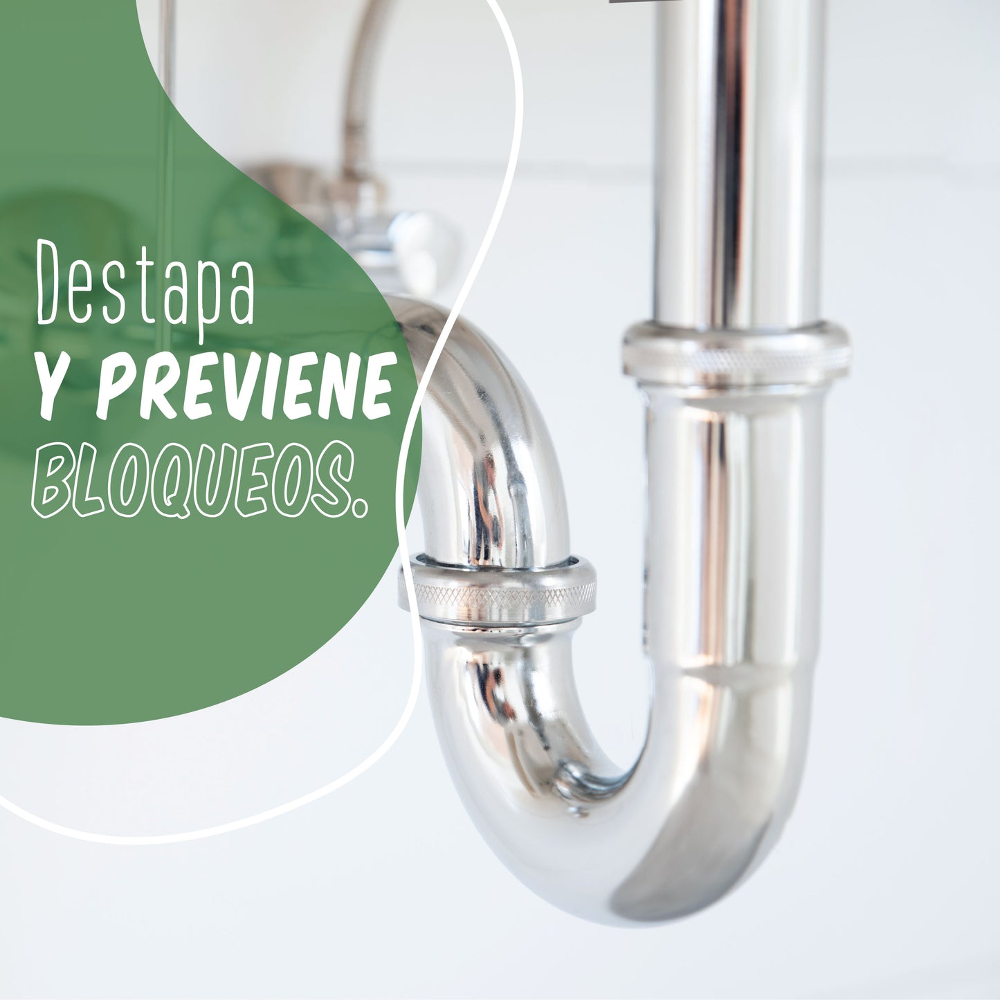 Drain Unblocker- Destapacaños para coladeras y WC's. Ecológico y libre de ácidos.