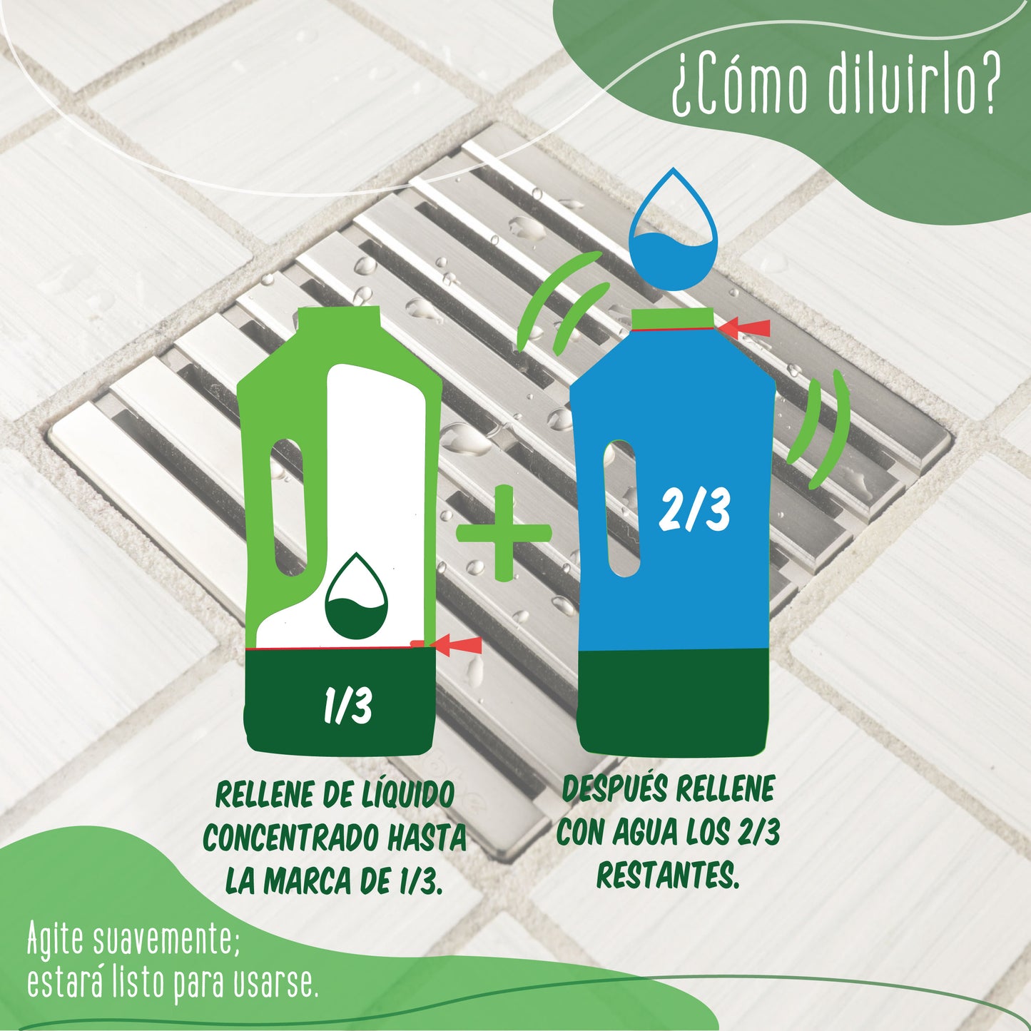 Tratamiento contra malos olores en tuberías coladeras drenajes de baño y cocina - ODOUR STOP CONCENTRADO - 100% Ecológico.