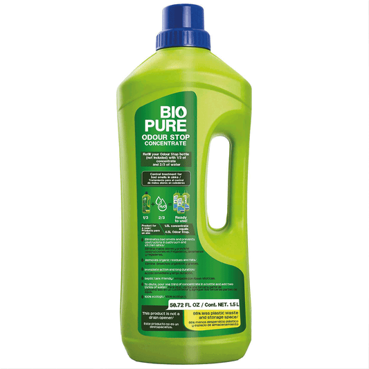 Tratamiento contra malos olores en tuberías coladeras drenajes de baño y cocina - ODOUR STOP CONCENTRADO - 100% Ecológico.