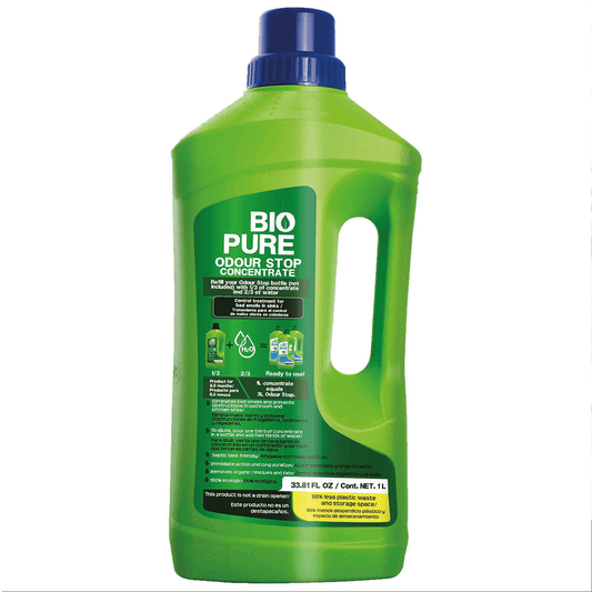 Tratamiento contra malos olores en tuberías coladeras drenajes de baño y cocina - ODOUR STOP CONCENTRADO - 100% Ecológico.