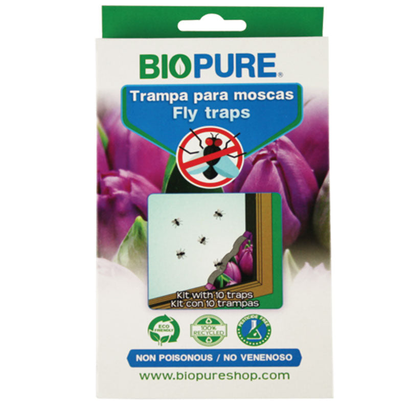 Kit tde trampas de pegamento para moscas 2. PACK  BIOPURE 100% Ecológico y seguro para niños y mascotas