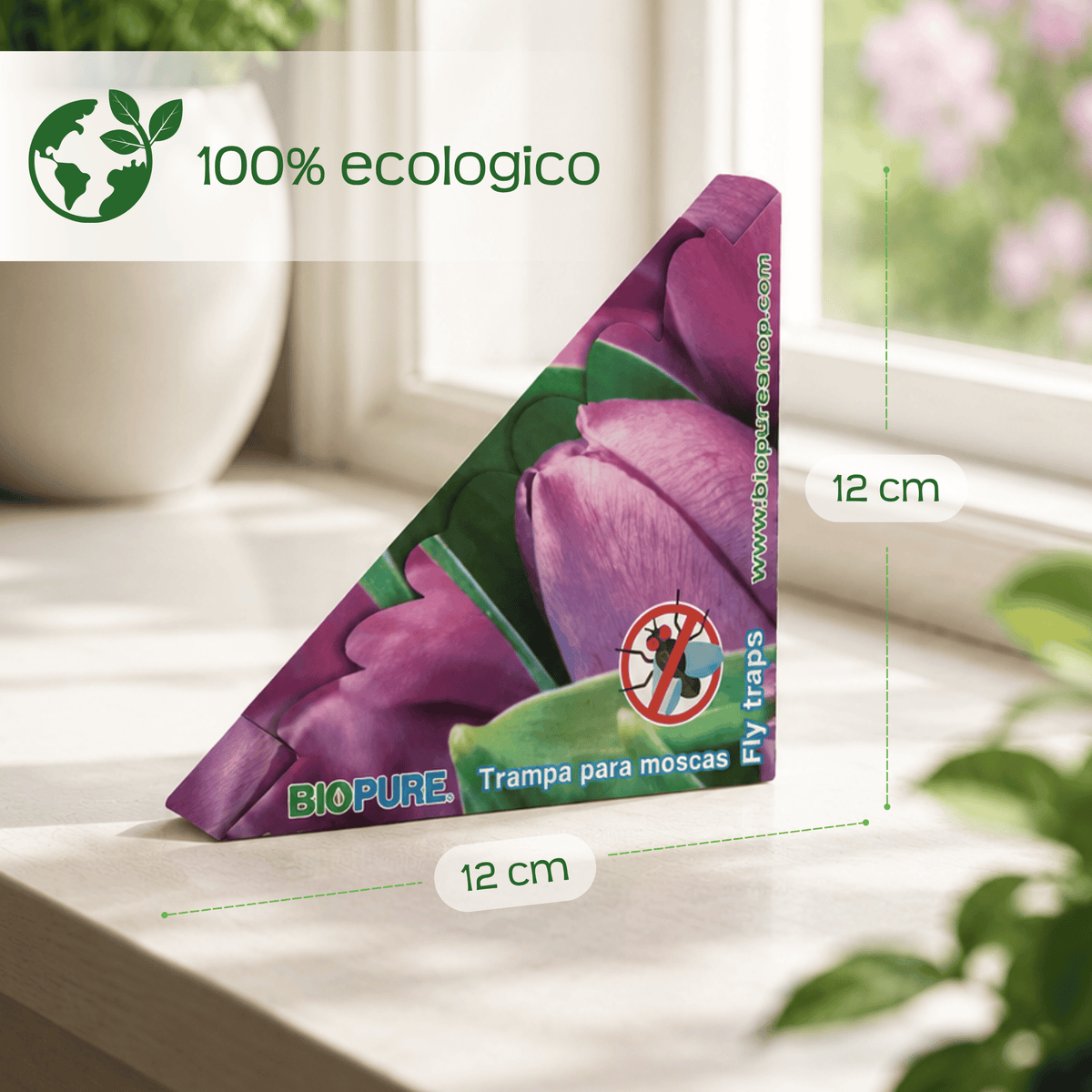 Kit de trampas de pegamento para moscas - No venenoso -  100% Ecológico.