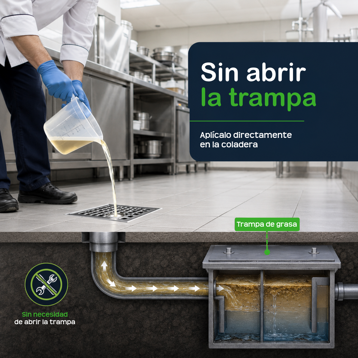 Tratamiento contra malos olores en trampas de grasa de 12 a 36 kg - BIOPURE NET-BAC - 100% Ecológico.