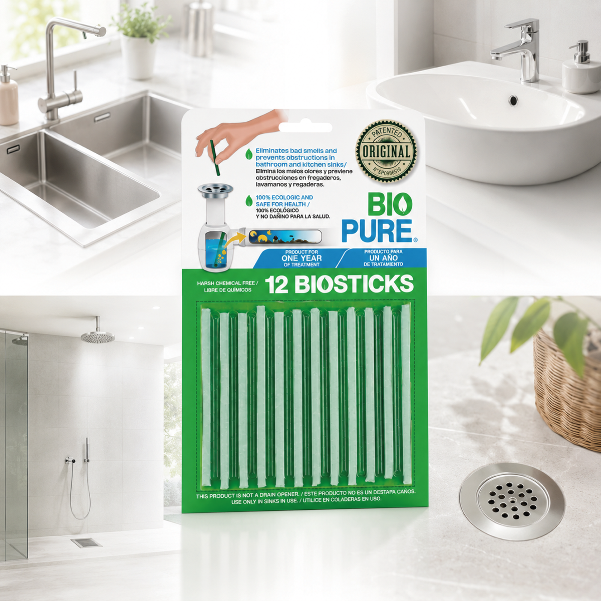 Tratamiento contra malos olores en tuberías coladeras - Baño y cocina.