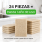 Fibra biodegradable para lavar trastes, loza, cocina. No daña ni raya - 80% fibra de agave (24 piezas)