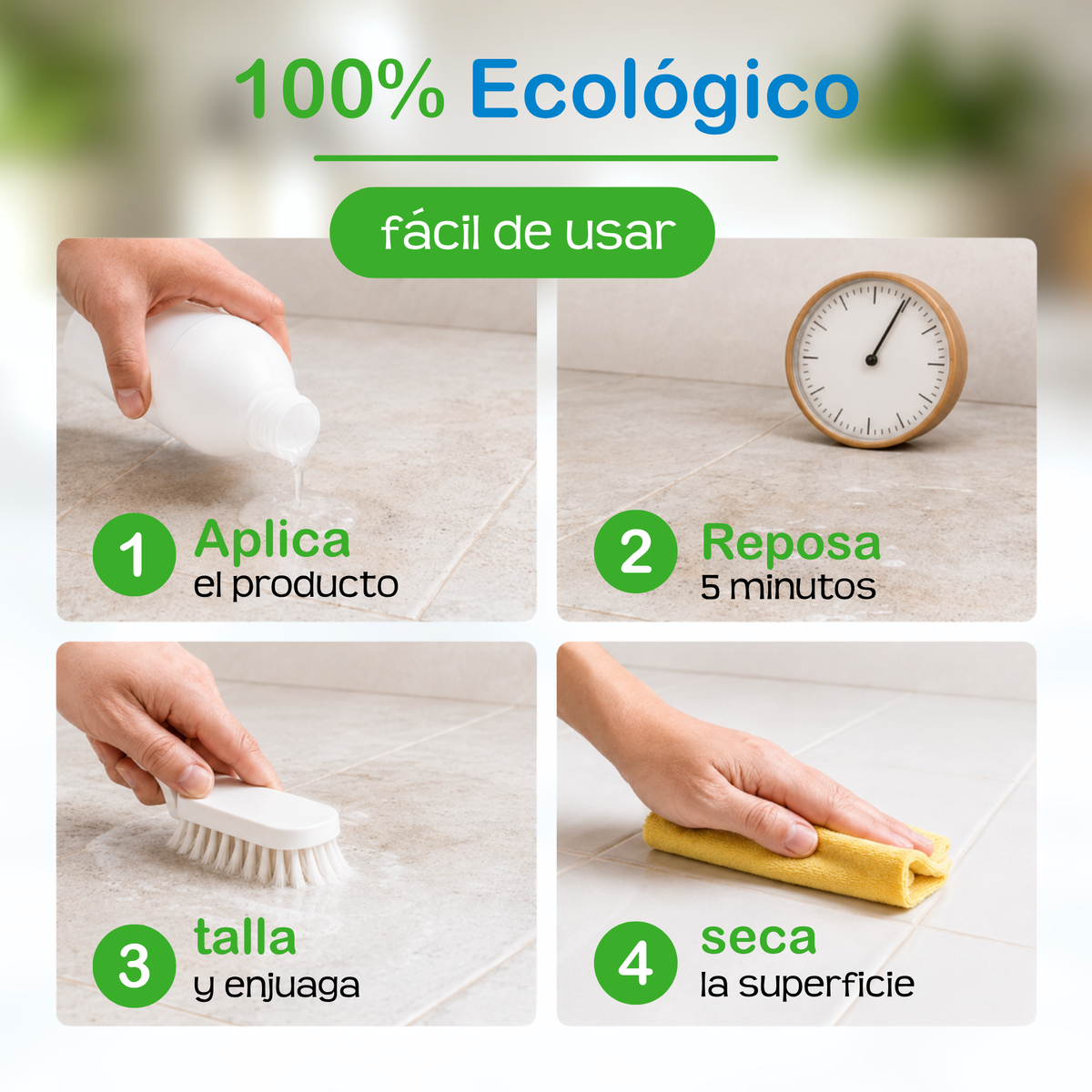Vinagre en gel - Quita manchas natural multiusos - Presentación concentrada 16° - El gel se adhiere a las superficies.