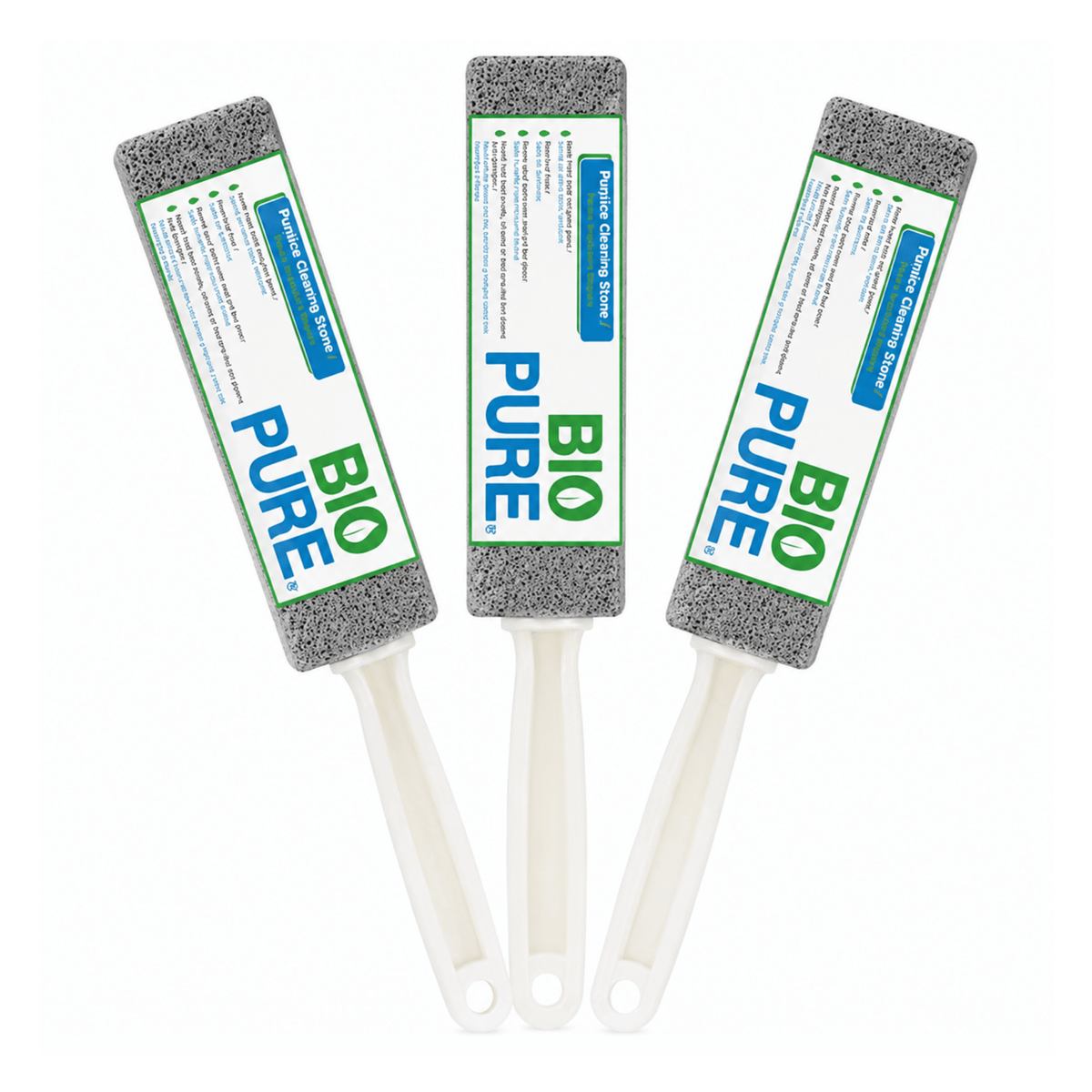 Kit Piedra pómez con agarradera para limpiar el baño - Pómez - Ideal para wc's, lavamanos, azulejos - Quita callos - Hecha de vidrio 100% reciclado.