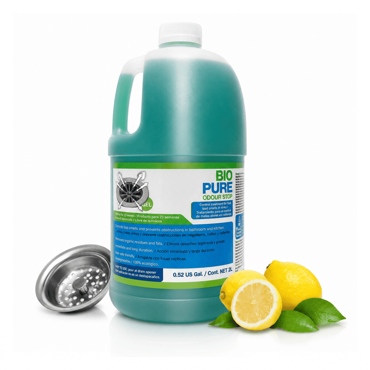 Tratamiento contra malos olores en tuberías coladeras drenajes de baño y cocina - ODOUR STOP LISTO PARA USAR - 100% Ecológico.