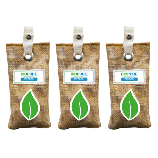 Bolsas purificadoras -Carbón Activado 100% Biodegradable - Remueve malos olores, humedad, moho y alérgenos.