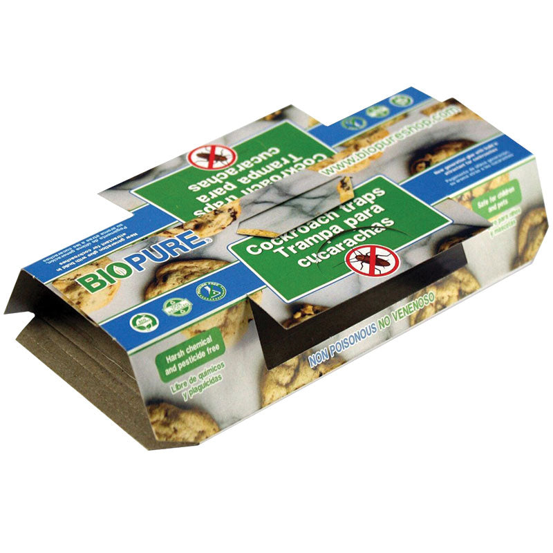 Kit de Trampas de pegamento para cucarachas 20 PACK BIOPURE 100% Ecológico y seguro para niños y mascotas - 100% Ecológico