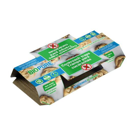 Kit de trampas de pegamento para cucarachas  10 PACK BIOPURE  - 100% Ecológico y seguro para niños