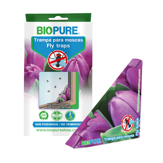 Kit de trampas de pegamento para moscass  10 PACK BIOPURE  - 100% Ecológico y seguro para niños